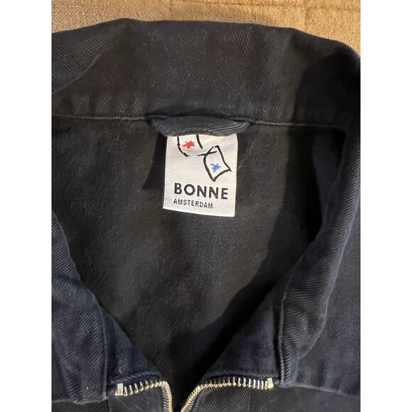 Bonne Amsterdam XL Navy Cotton Twill Workwear Half Zip Shirt EU Made Utility - Picture 6 of 8